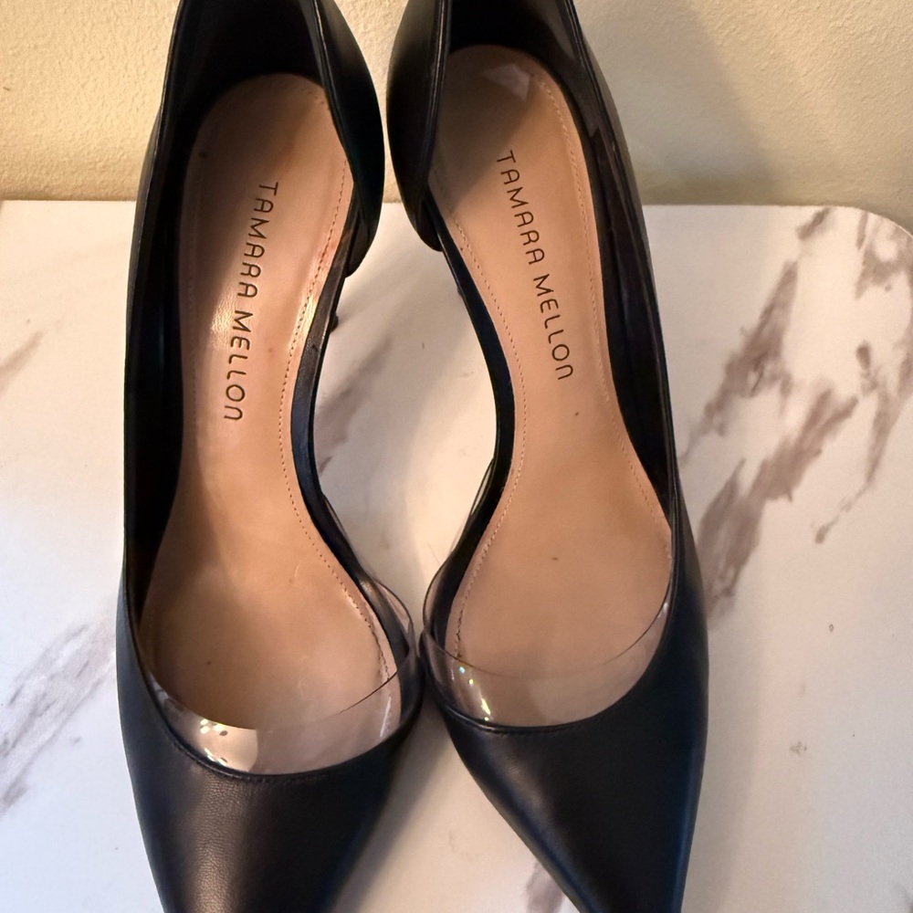 Tamara Mellon Siren 90 Black Pumps, EUC, Size 37-1/2 (US 7-1/2) - Picture 6 of 11